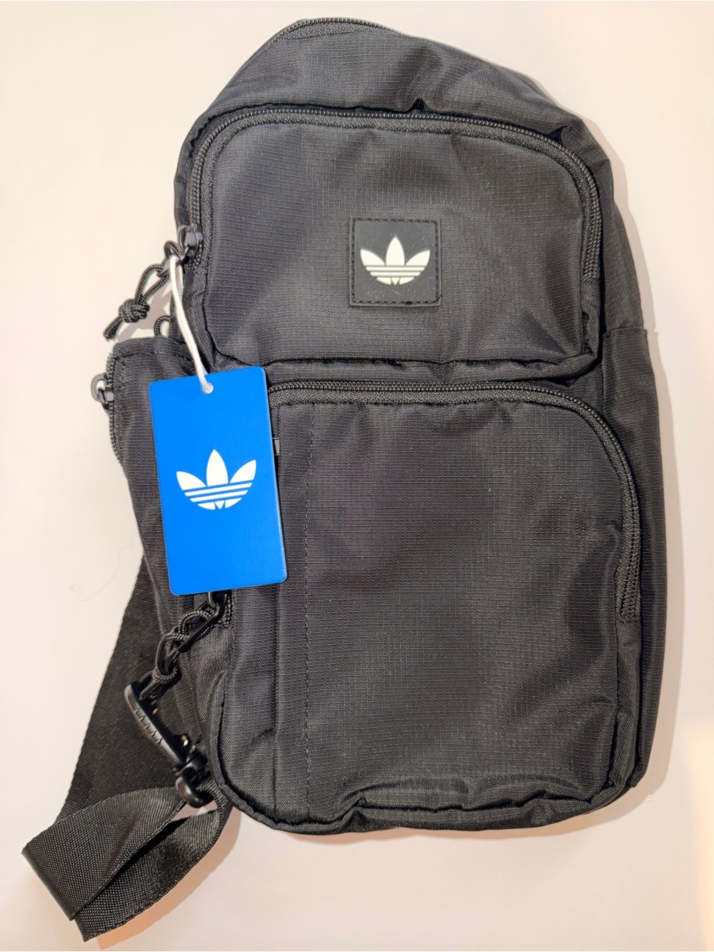 adidas Originals Black Compact Sling Pack with Trefoil Tag